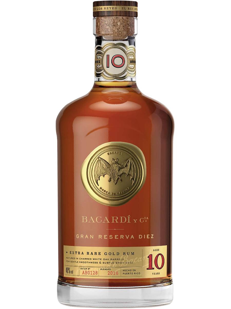 BACARDI EXTRA RARE GOLD RUM 10 YRS