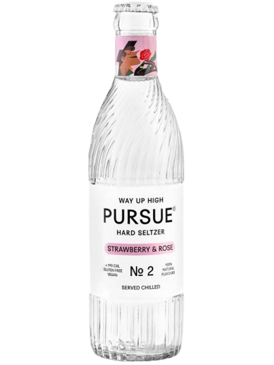 PURSUE STRAWBERRY AND ROSE HARD SELTZER