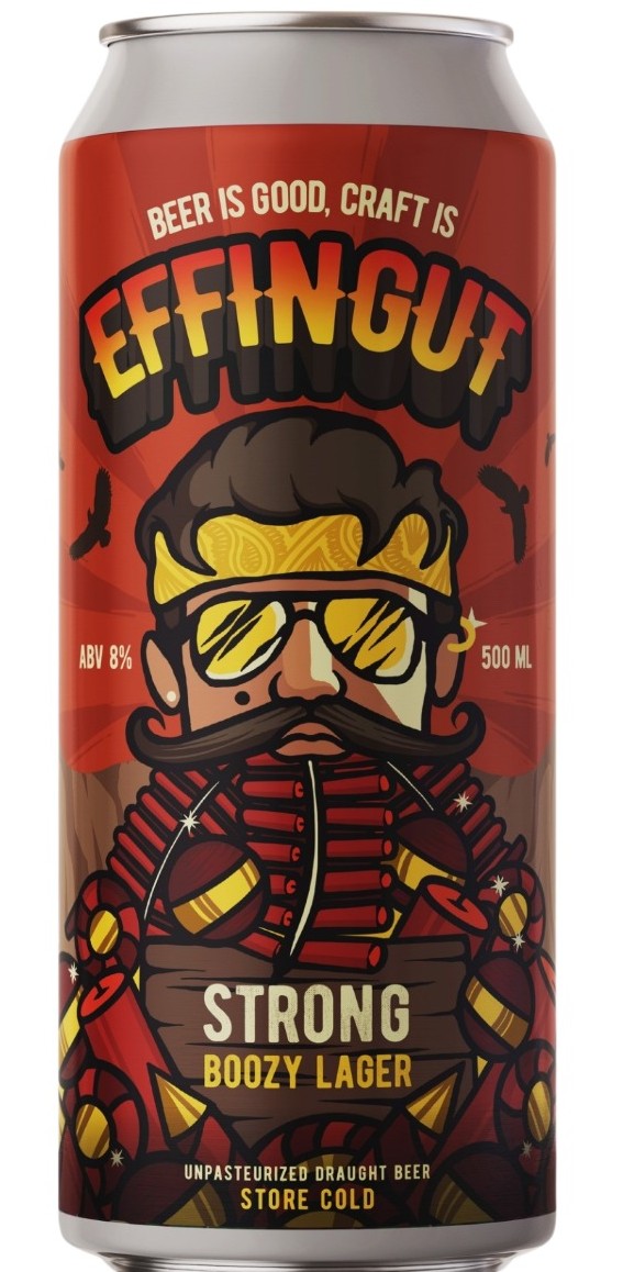 EFFINGUT STRONG BOOZY LAGER EFFINGUT STRONG BOOZY LAGER